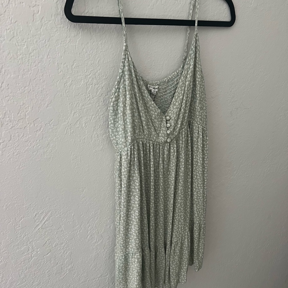 Green Spaghetti Strap Dress - Picture 3 of 7